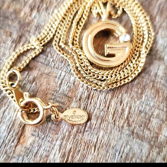 Authentic Vintage Givenchy Gold Logo Necklace - Picture 6 of 6